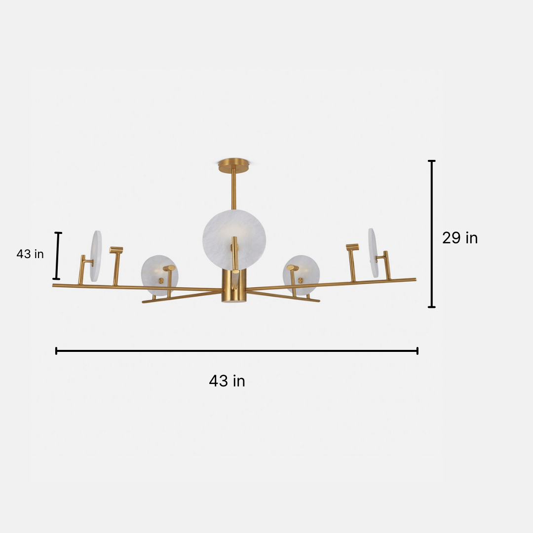 Oval Alabaster Chandelier