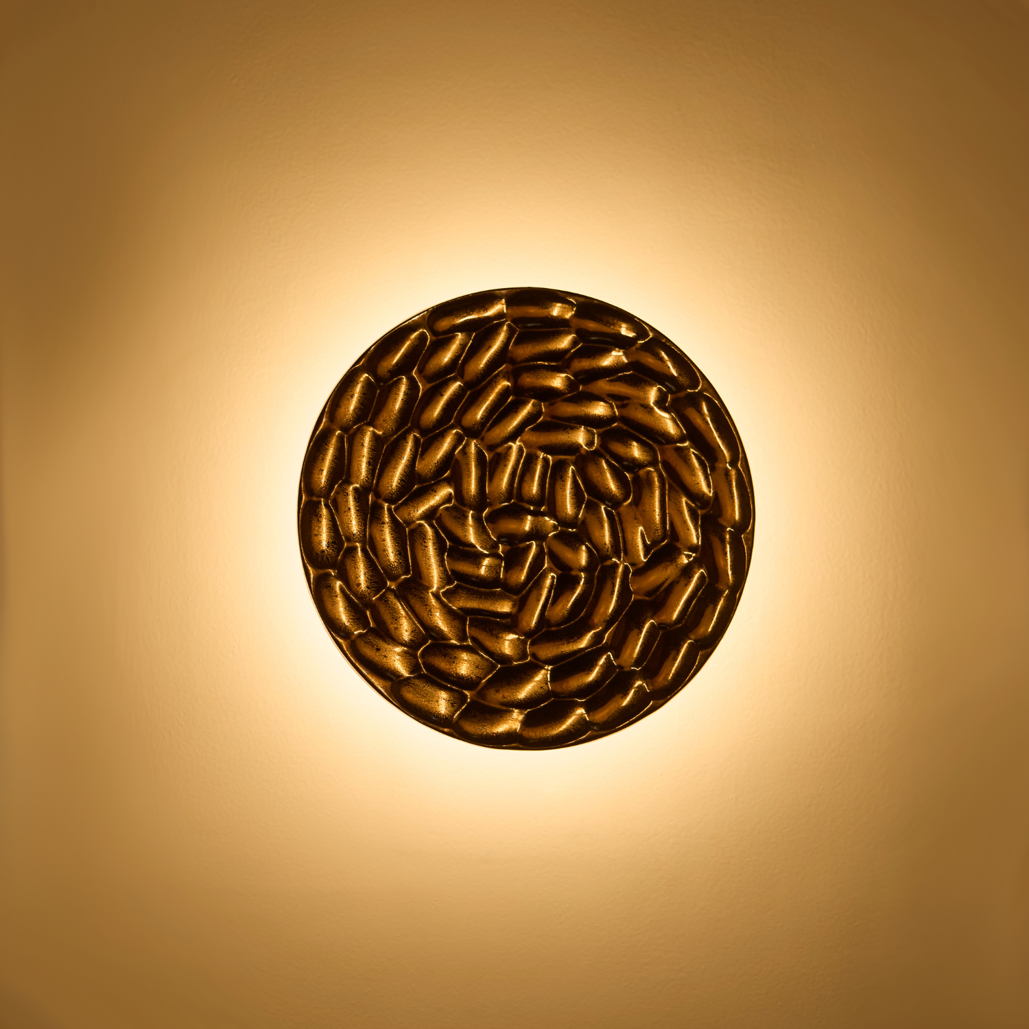Disc Wall Light - Antique Gold