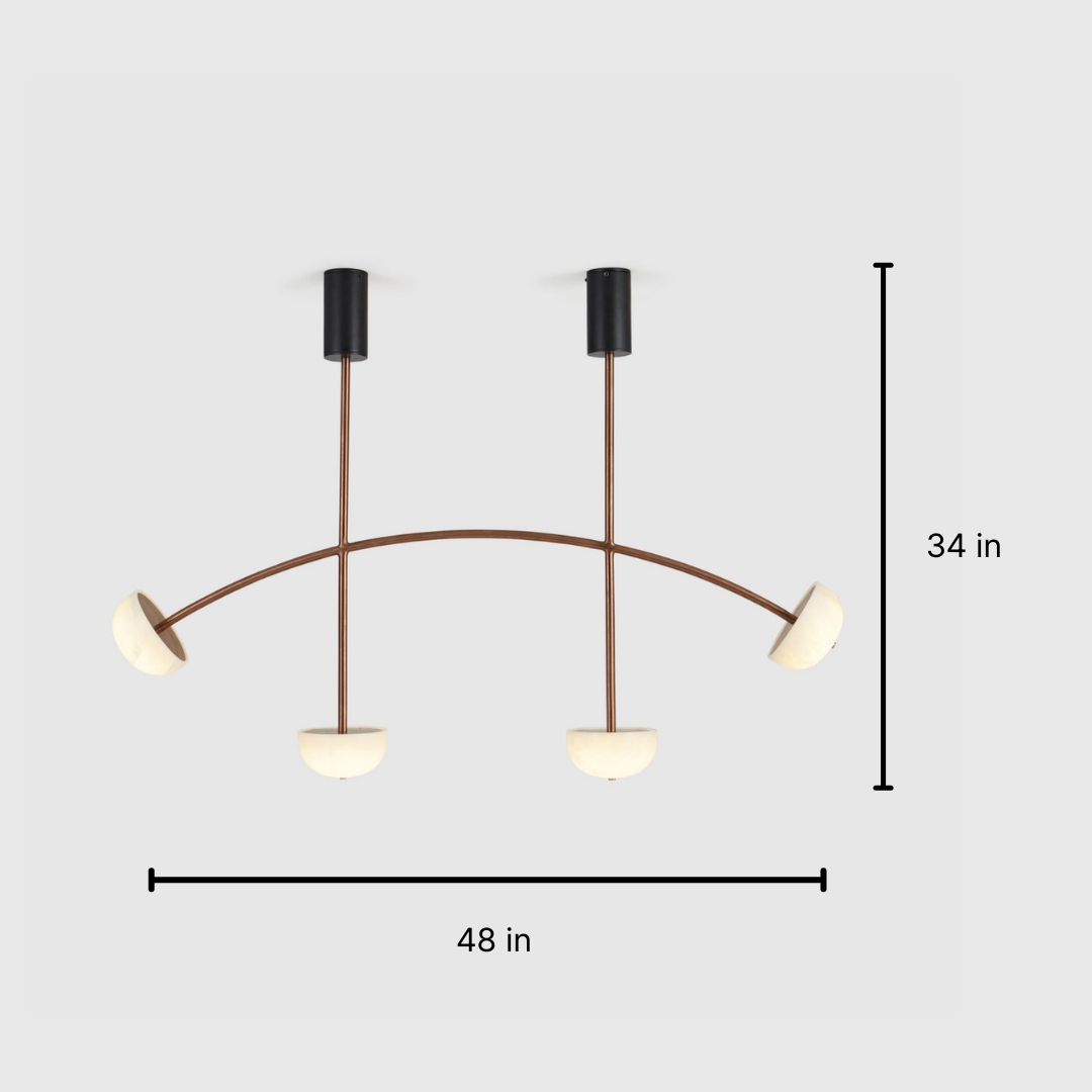 Alabaster Curve Chandelier