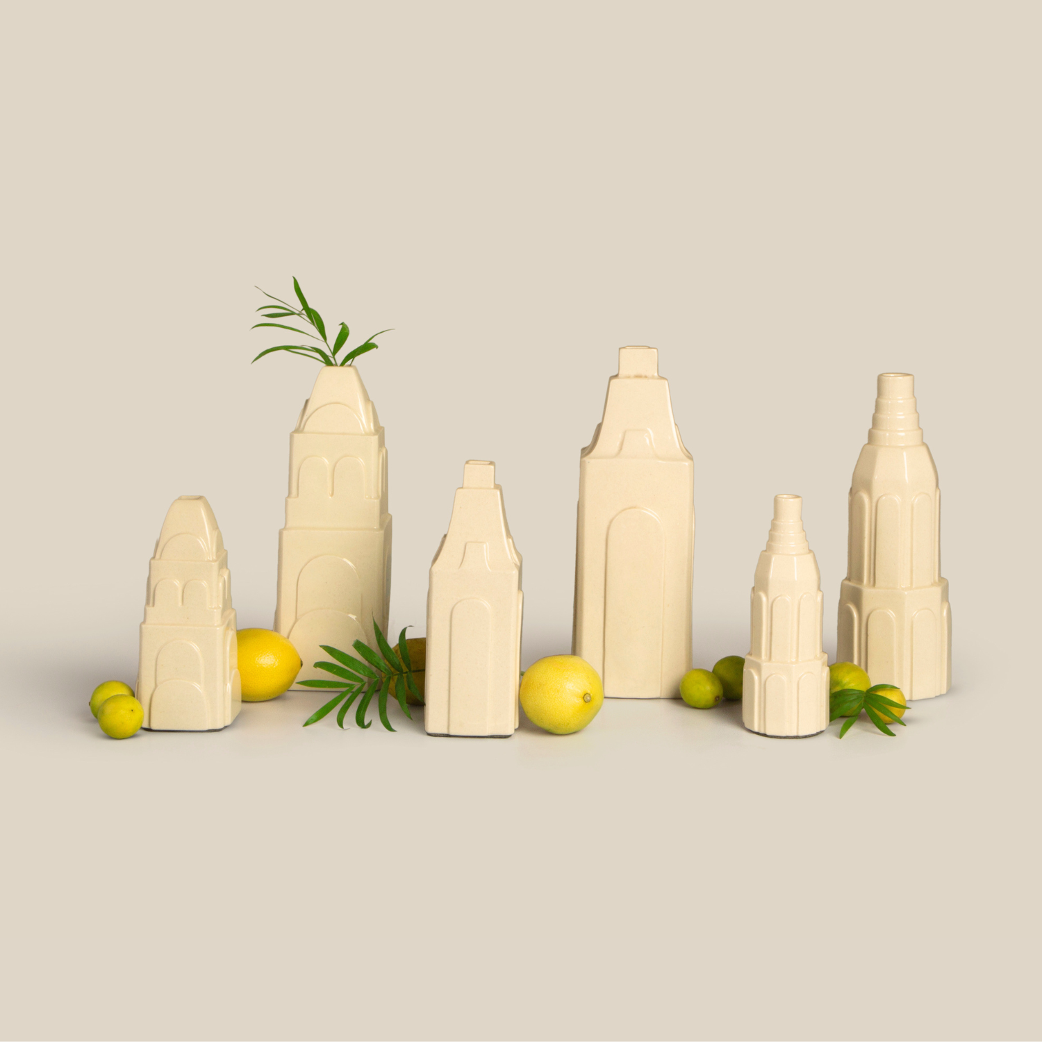 Miniature Clock Tower Vases