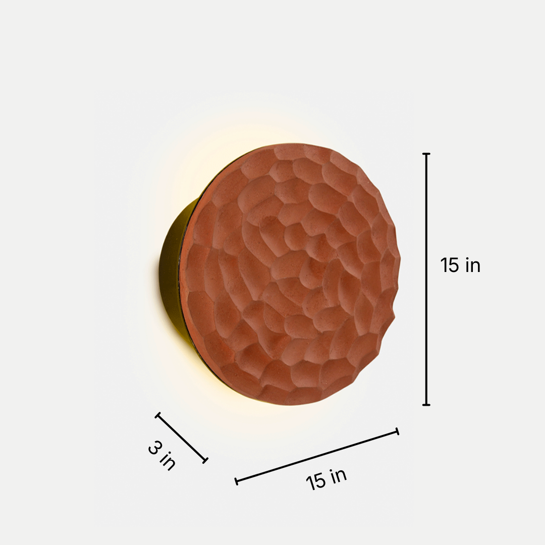 Disc Wall Light - Terracotta