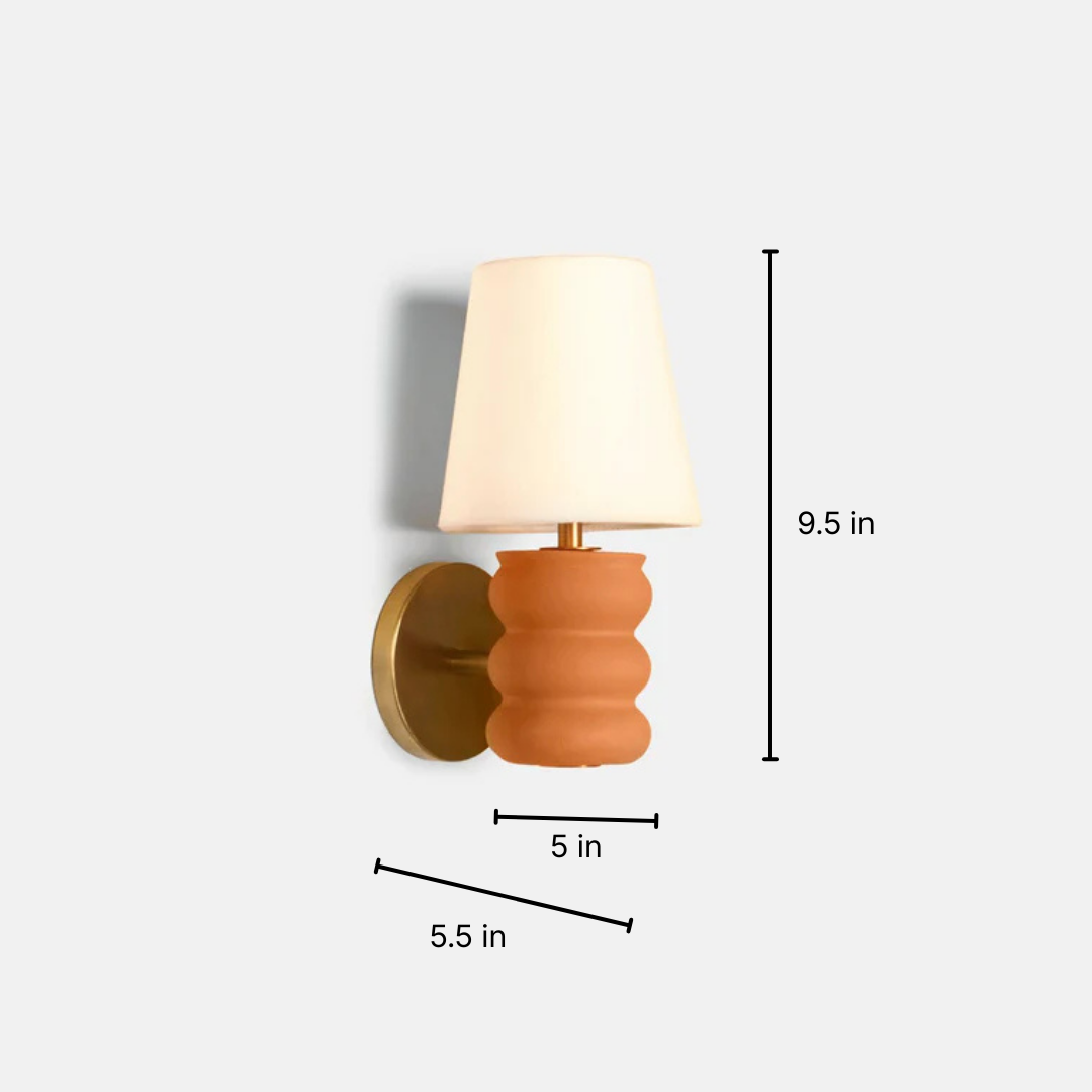 Contour Sconce Wall Light - Terracotta