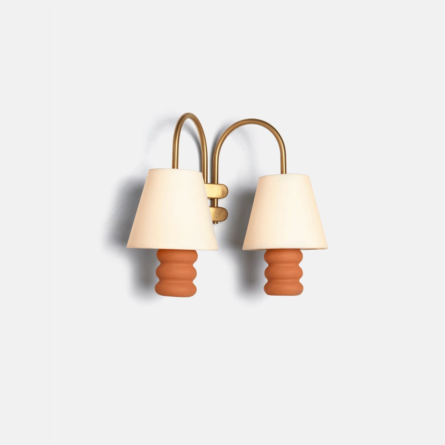 Dual Contour Sconce Wall Light - Terracotta