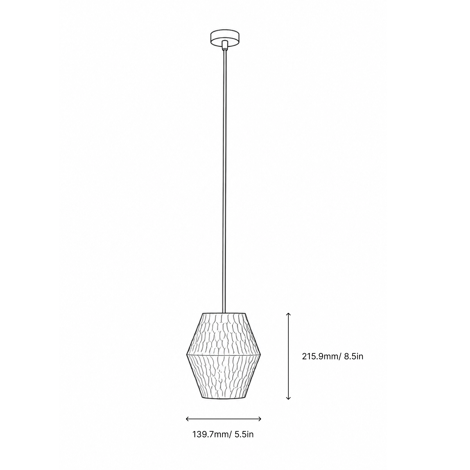 Thumb Textured Pendant Light