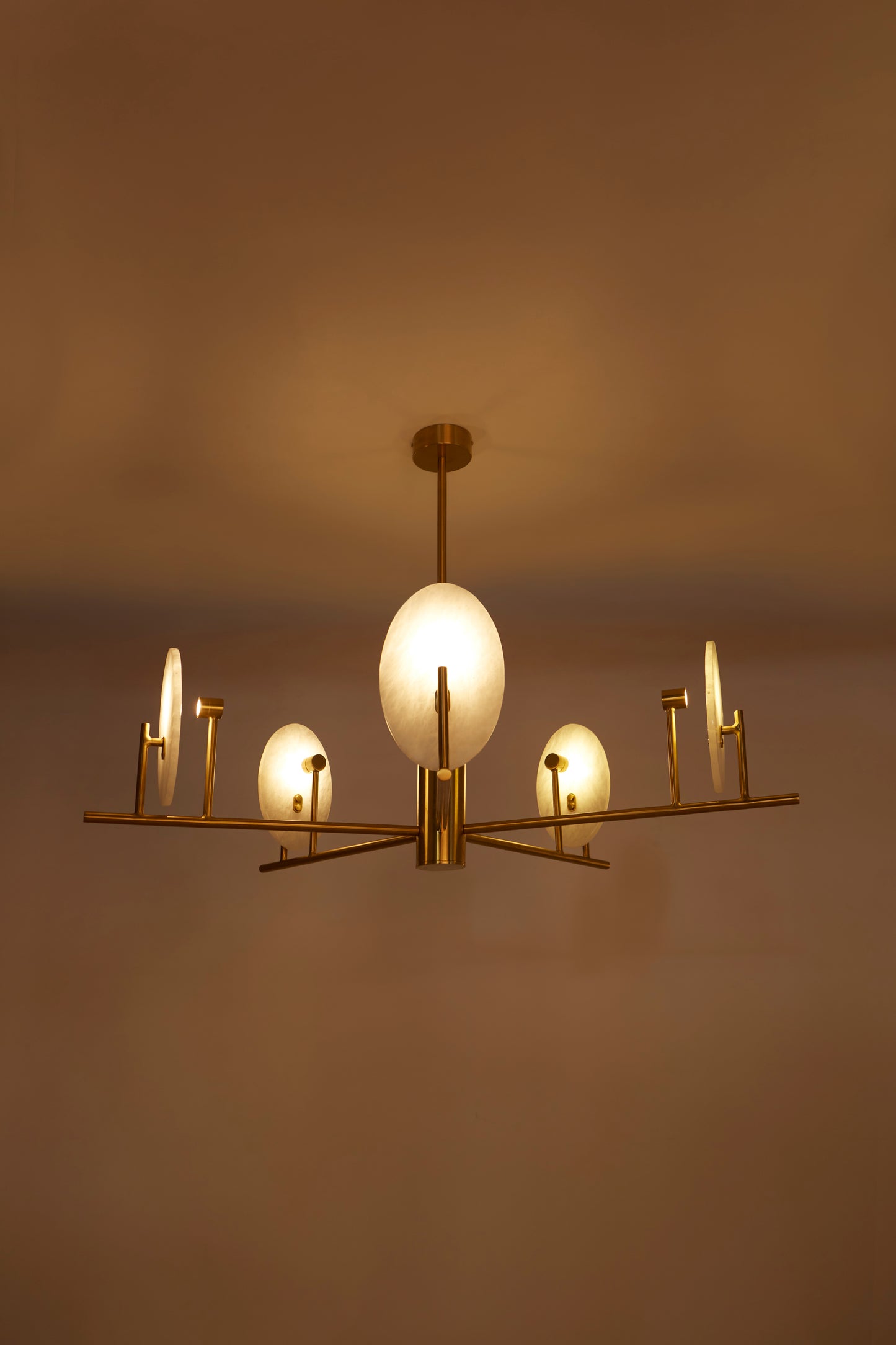 Oval Alabaster Chandelier