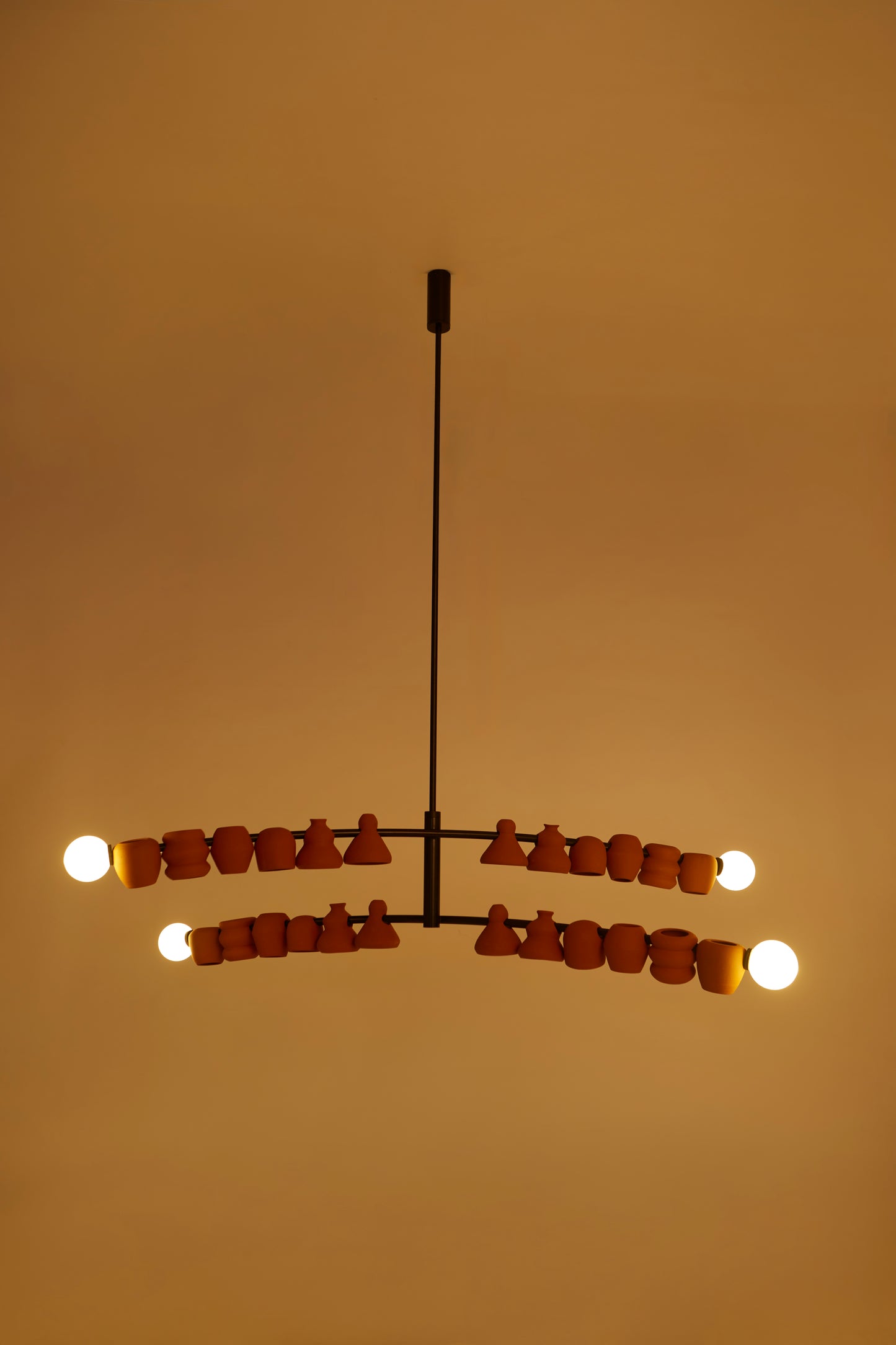 Pots Chandelier - Terracotta
