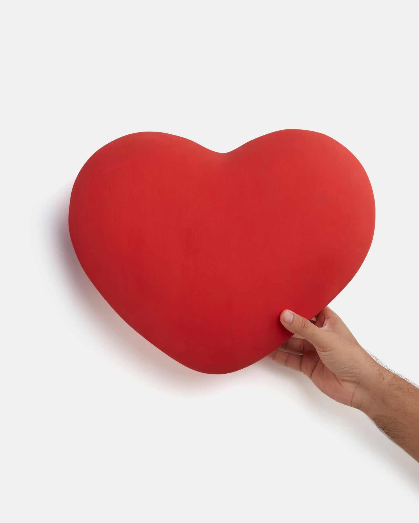 Heart Wall Installation in Red