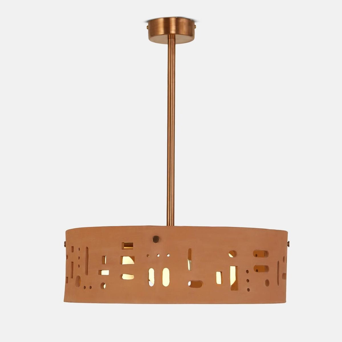 Cut-out Pendant Light in Terracotta