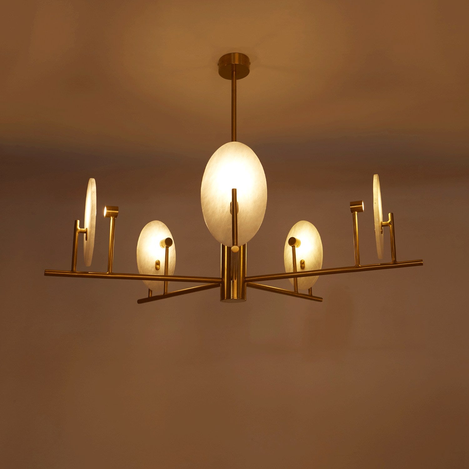 Oval Alabaster Chandelier