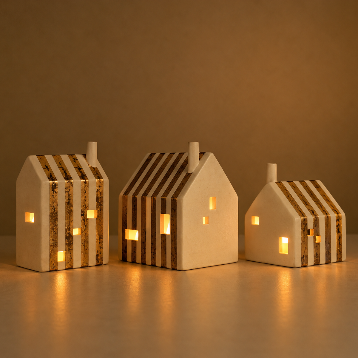 Miniature Houses - Gold Finish