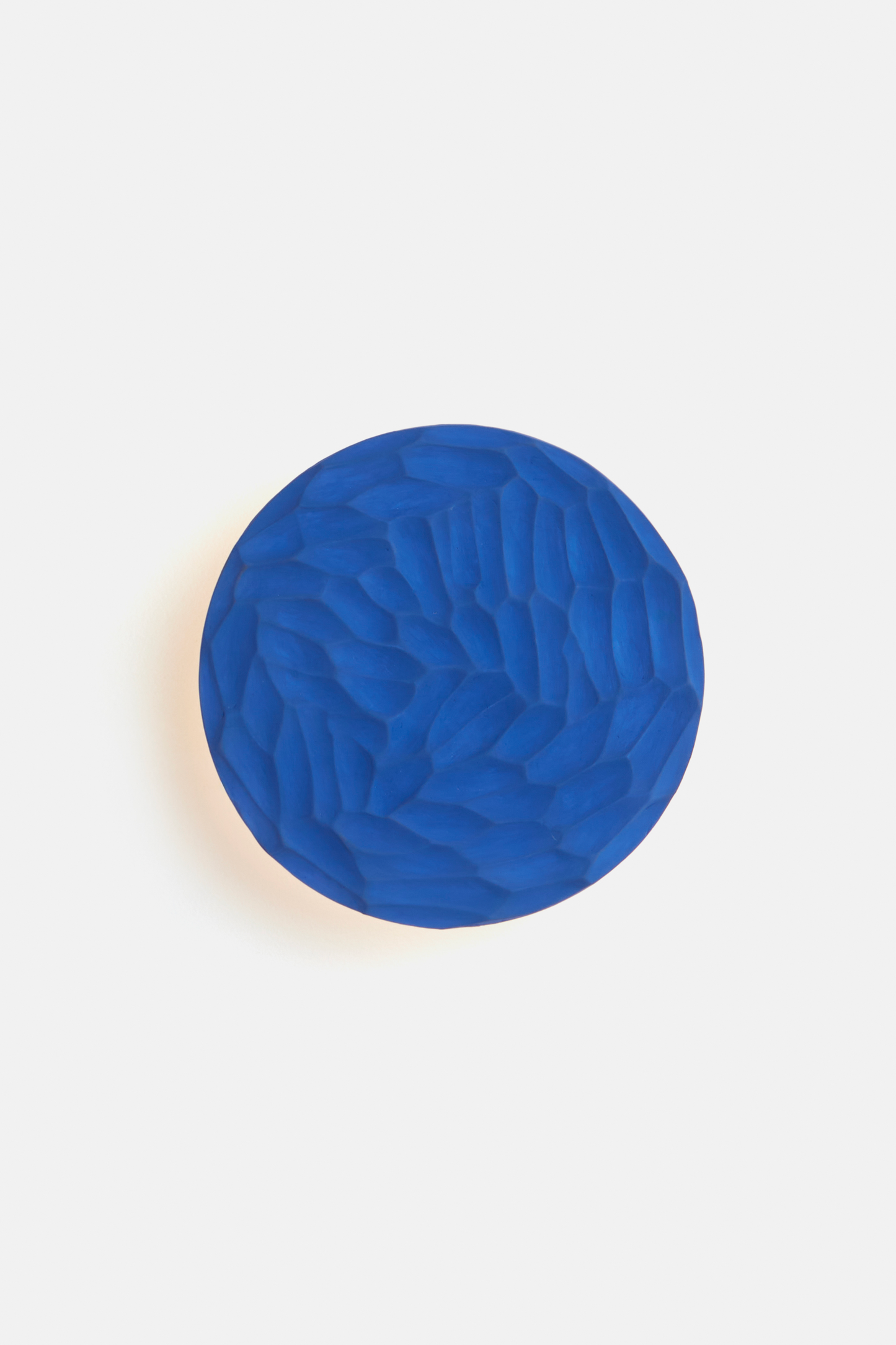 Blue disc wall light