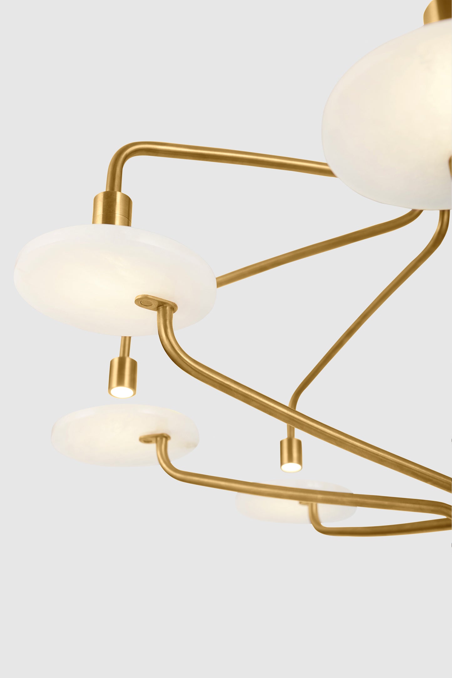 Alabaster Chandelier - Gold