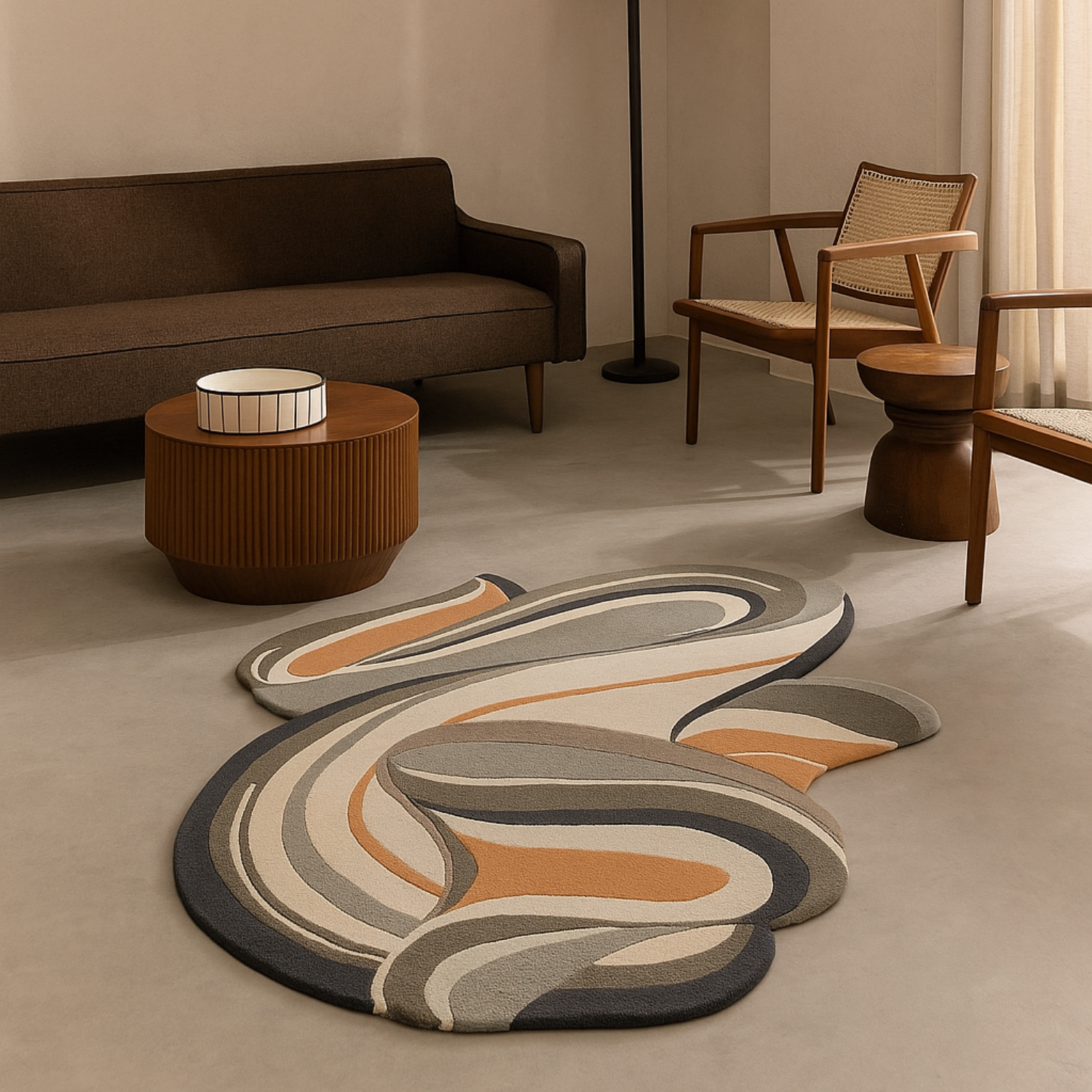 Soft Geometry: Playing with Rug Shapes in Contemporary Homes