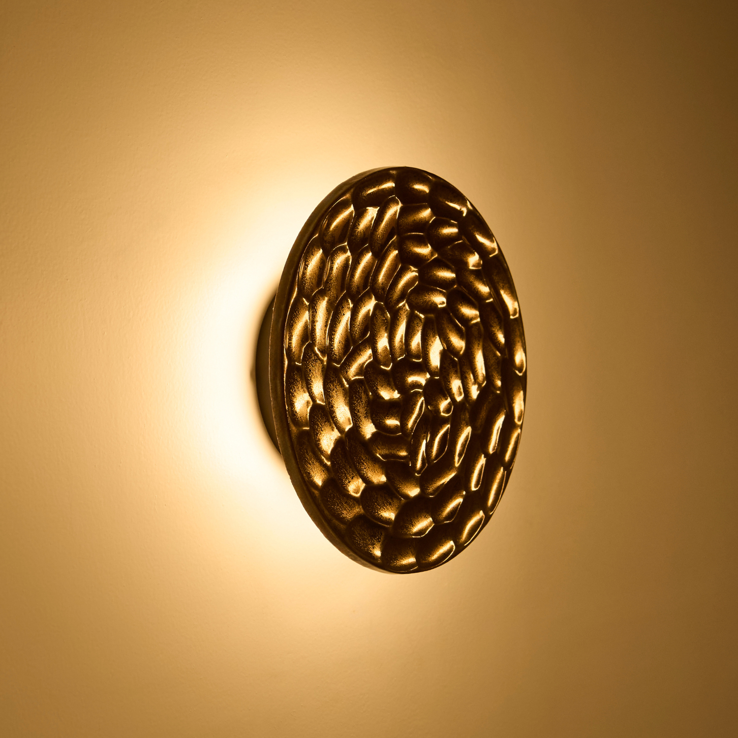 Disc Wall Light - Antique Gold
