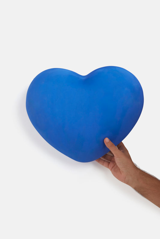 Heart Wall Installation in Blue
