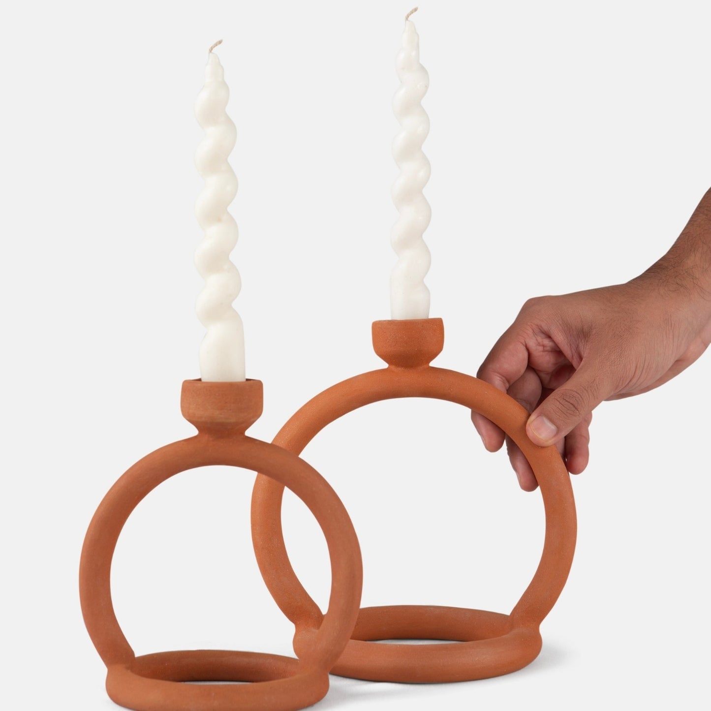Candle Stand in Terracotta