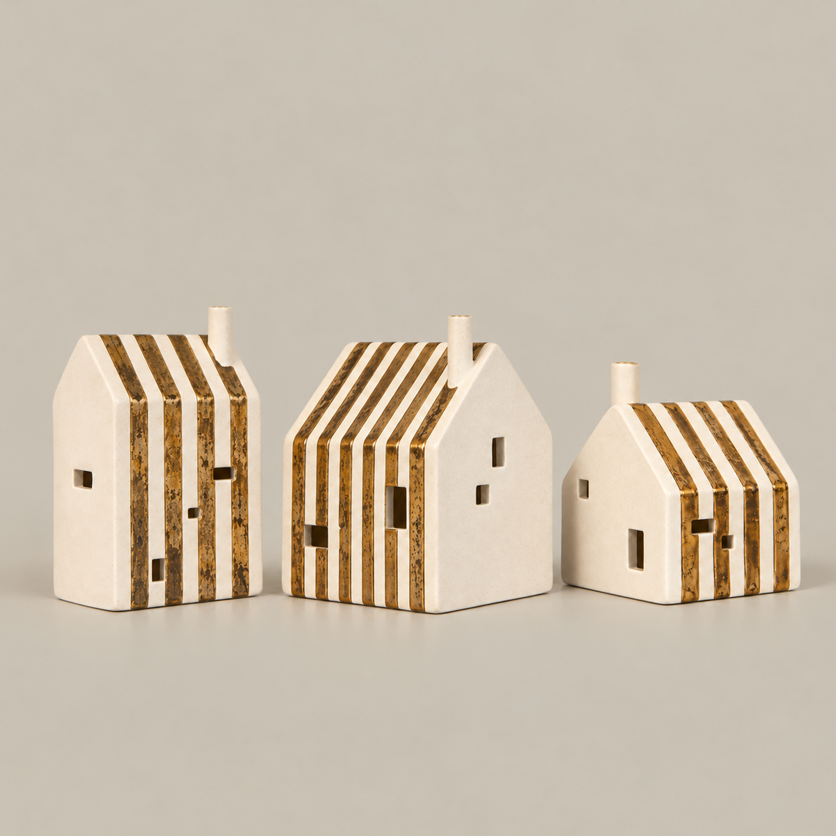 Miniature Houses - Gold Finish