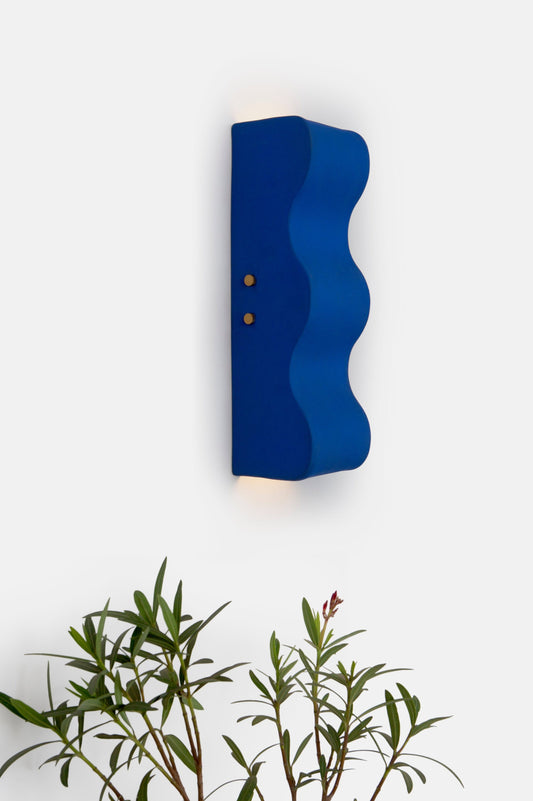 Blue Wave Wall Light