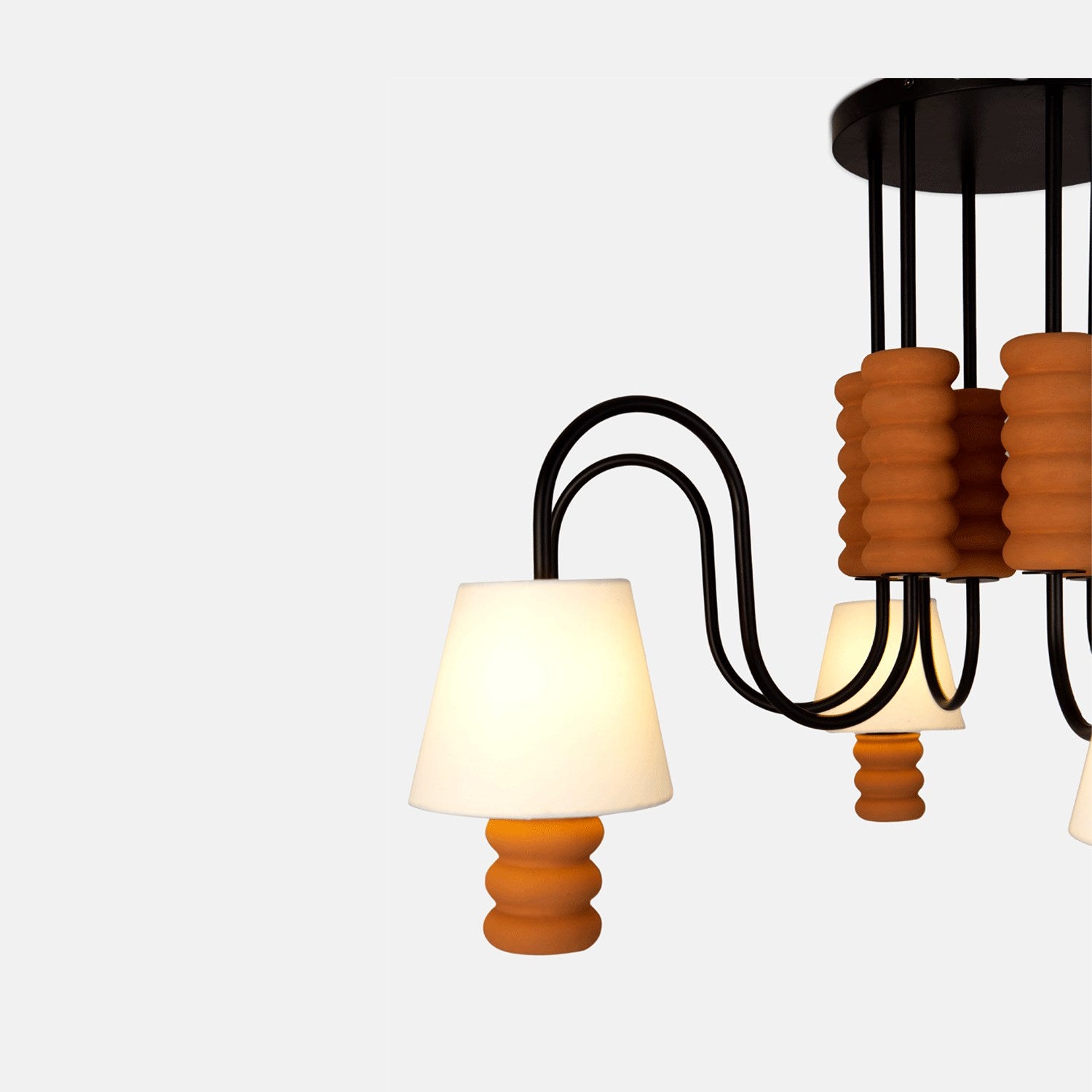 Contour Chandelier - Terracotta