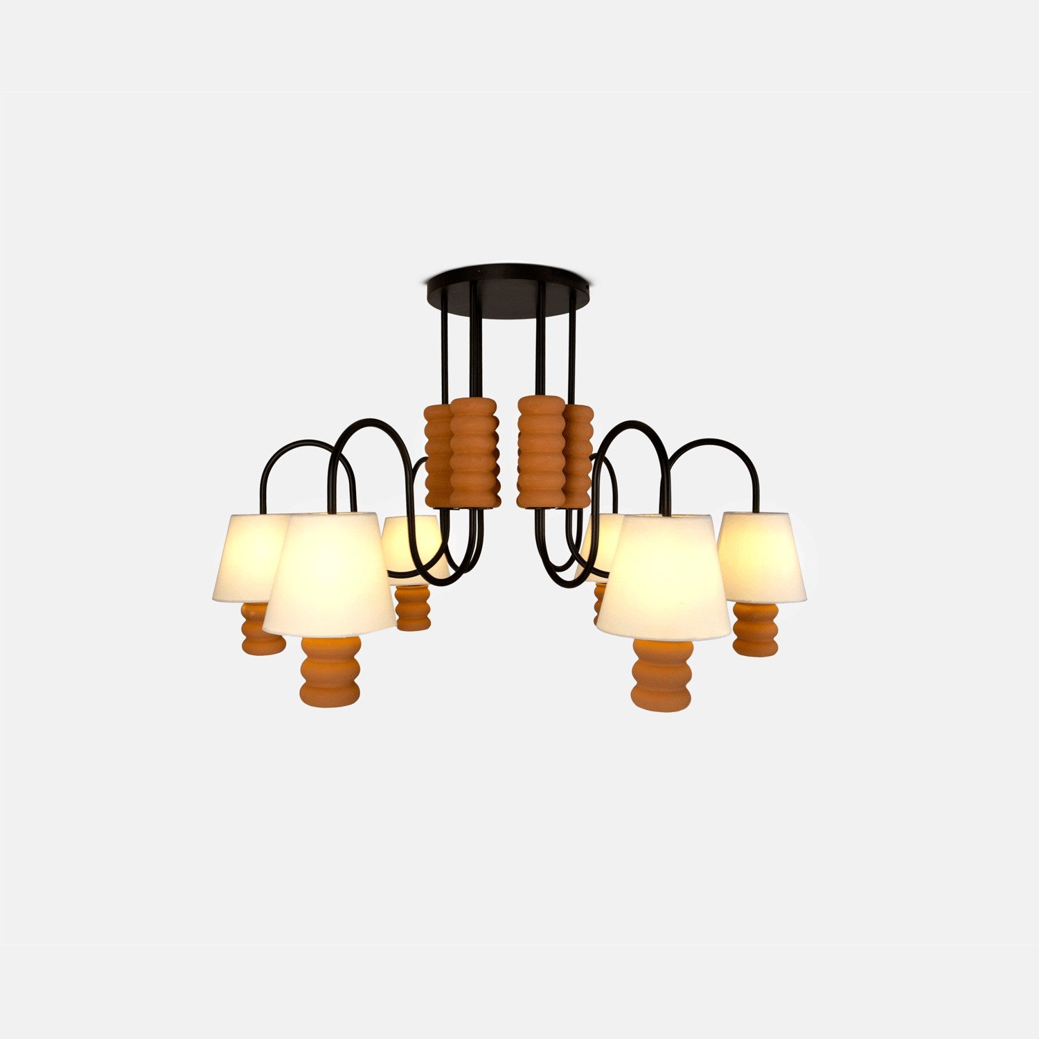 Contour Chandelier - Terracotta
