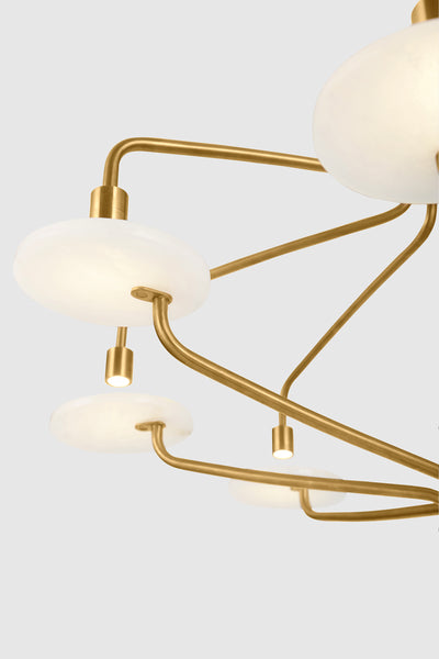 Alabaster Chandelier - Gold
