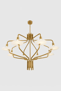 Alabaster Chandelier - Gold