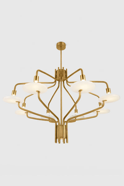 Alabaster Chandelier - Gold