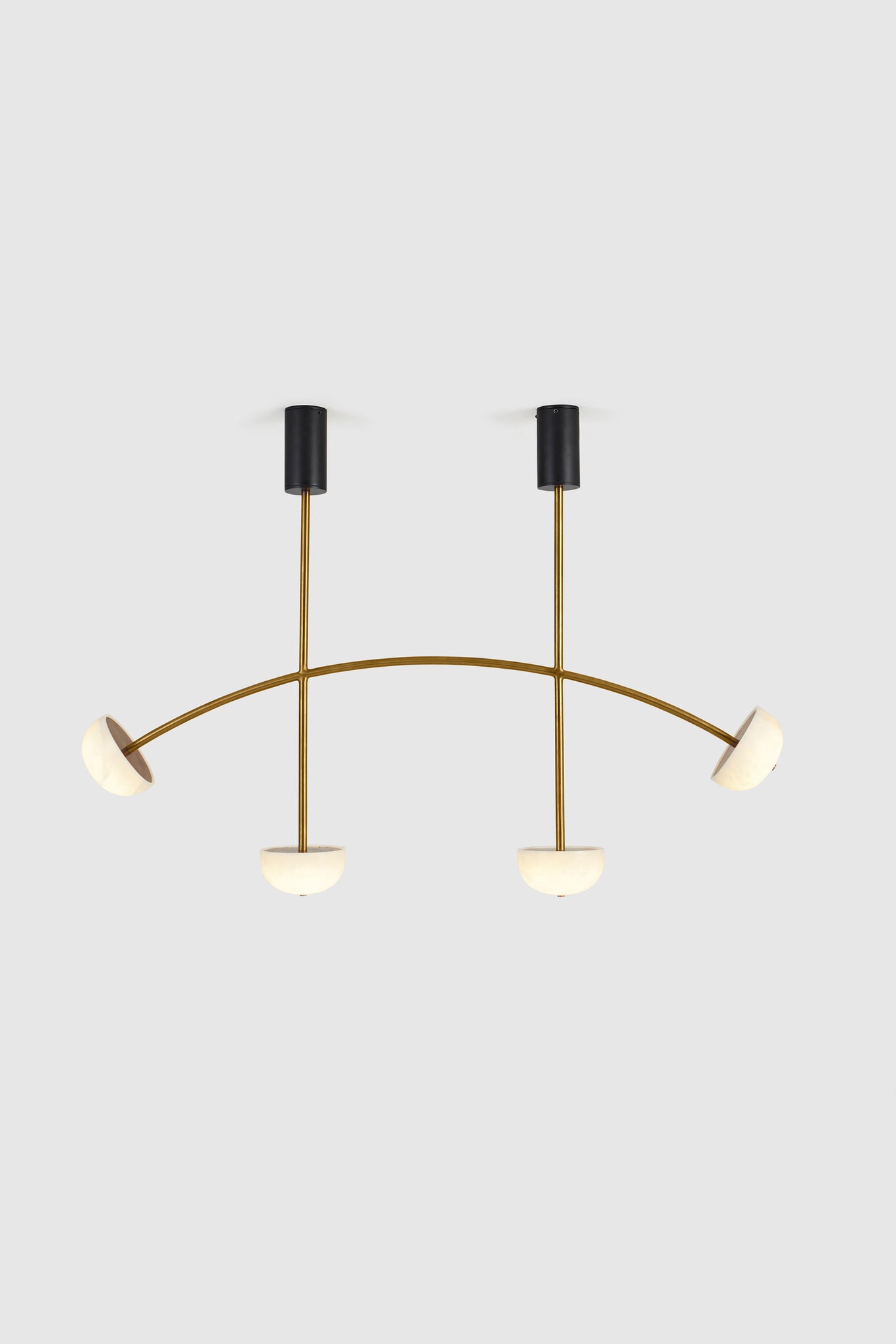 Alabaster Curve Chandelier - Gold