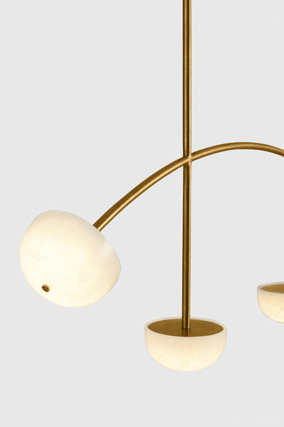Alabaster Curve Chandelier - Gold